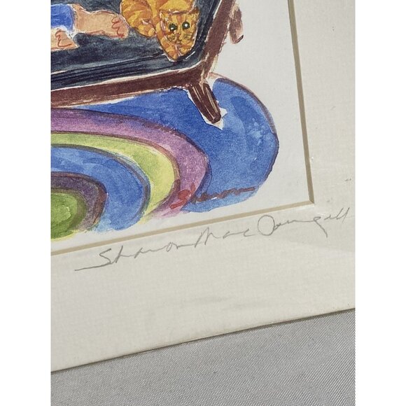 Childless Cat Lady Gift Sharon MacDougall San Francisco Print Matted Signed - Picture 7 of 11